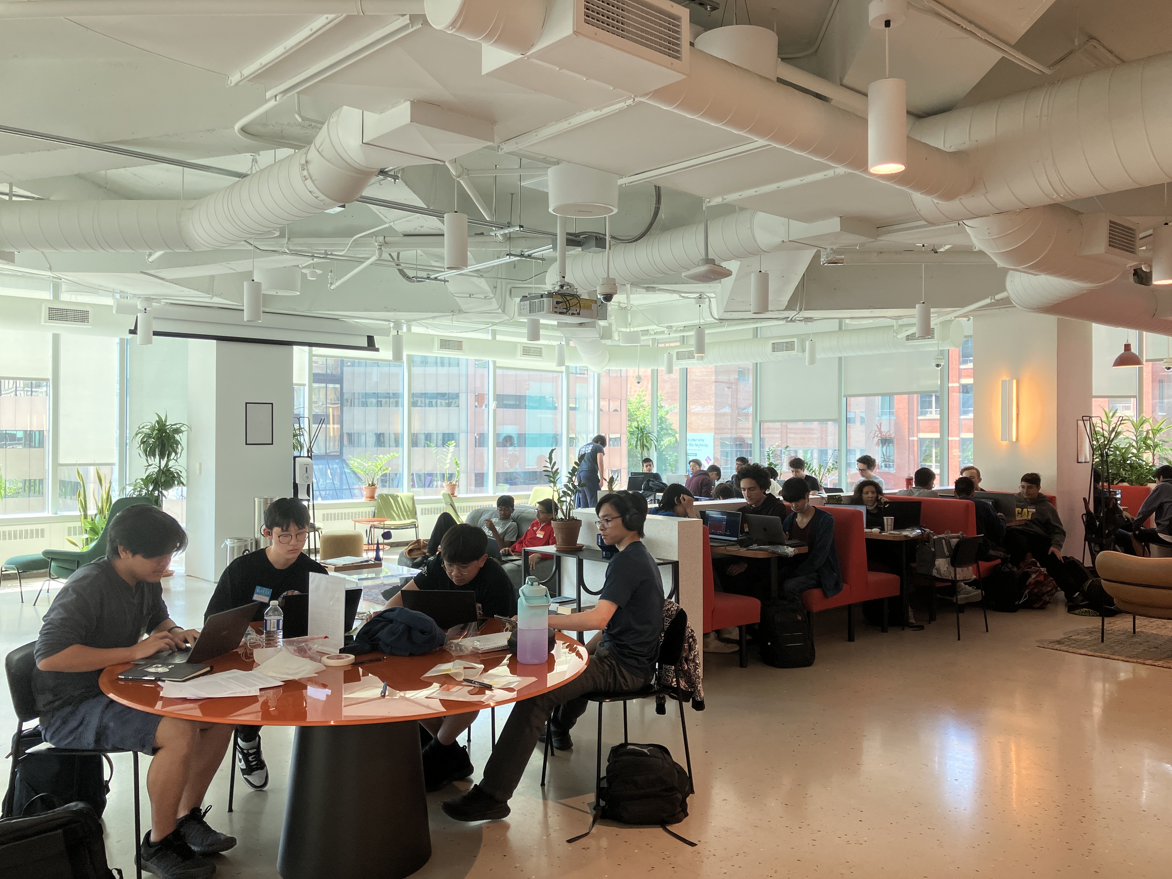 Hackathon event with many participants